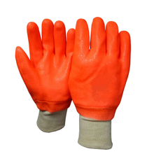 Fluorescent orange PVC gloves HPV936 