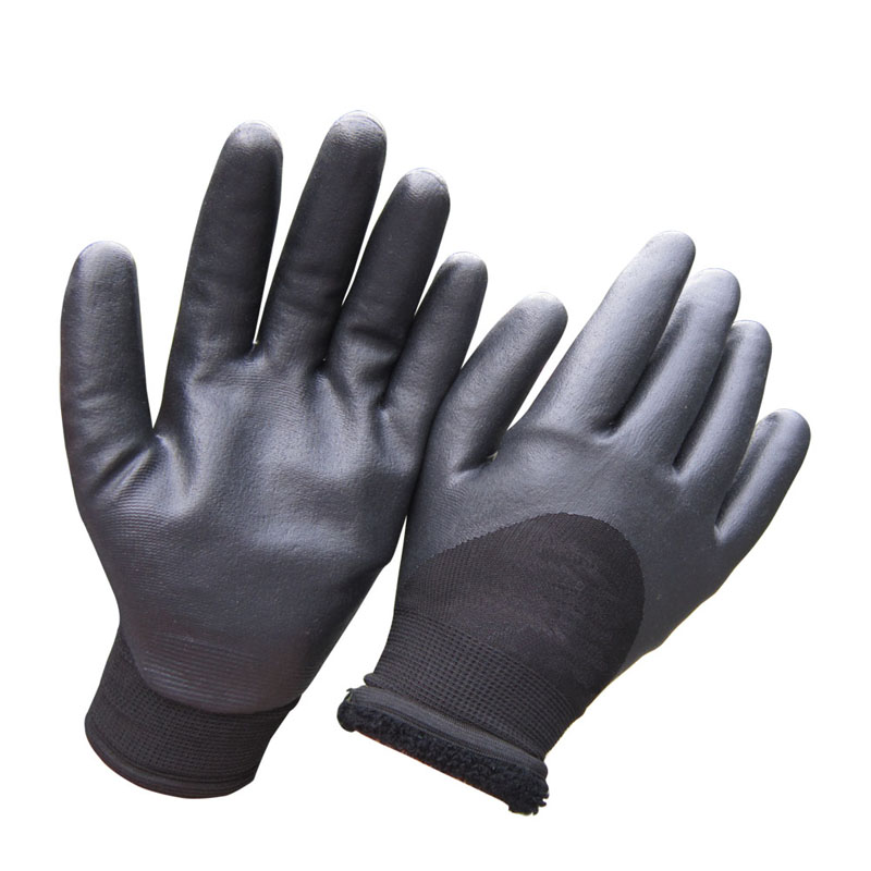 Foam nitrile winter work glove cold proof HNN513