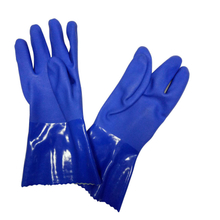 Double dipped PVC chemical gloves
