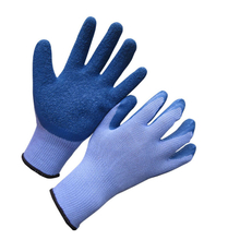 10G polyester crinkle latex coated glove HKL618